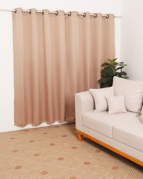 Cortina Rústica Fenícia 300cm x 170cm Branyl Bege UN