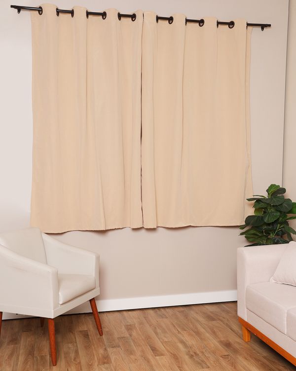 Cortina Bella Janela Pantex 200cmx160cm Rustica Bege UN