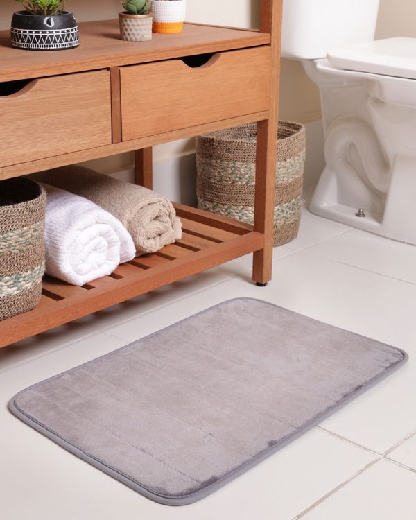 Tapete Para Banheiro Olinda 40cm x 60cm Felpudo Cinza UN