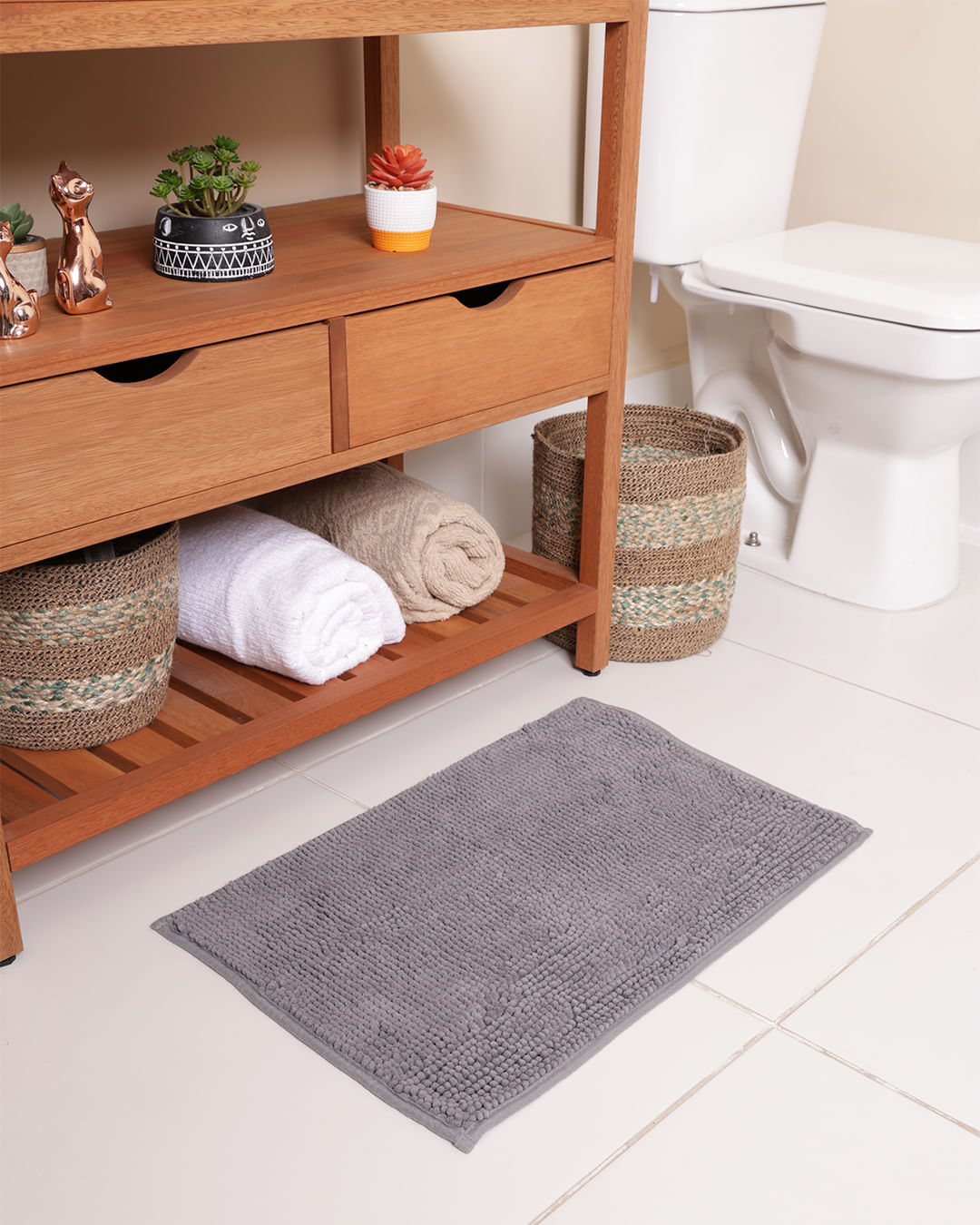 Tapete-Bolinha-Dallas-40x60---Cinza-Medio