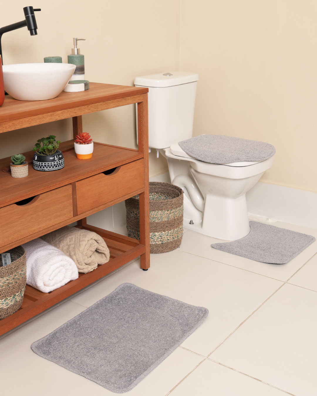 Jg-Banheiro-Belo-Cotton--3pcs---Cinza