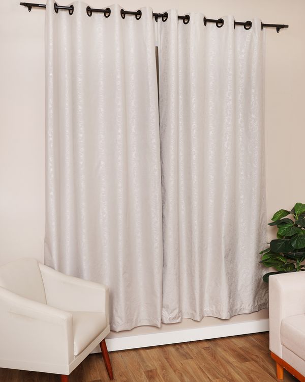 Cortina Corta Luz Bella Janela 260cm x 230cm Estampada Bege UN