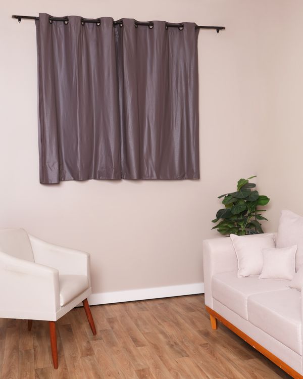 Cortina Curta Blackout Eddi Casa 200cm x 140cm Marrom UN