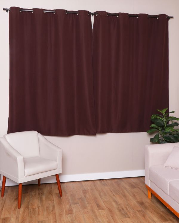 Cortina Isabel 1,80m x 2,00m Branyl Marrom UN