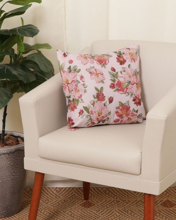 Capa de Almofada 40cm x 40cm Athenas Floral Döhler Rosa UN