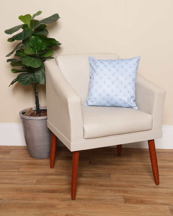 Almofada Suede 40cm x 40cm Estampa Tulipas Azul UN