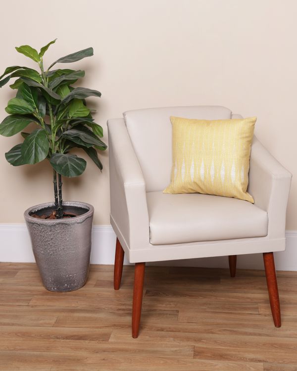 Almofada Velvet Suede 40cm x 40cm Estampa Étnica Mostarda UN