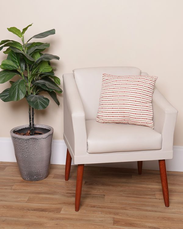 Almofada Rustica 40cm x 40cm Listrada Bege UN
