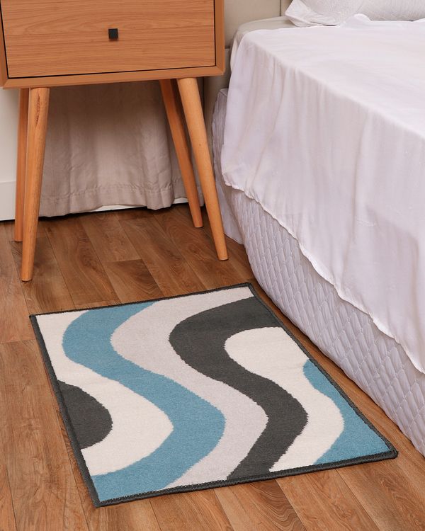 Tapete Renaissance Passadeira 50cmX80cm Estampado Cinza UN