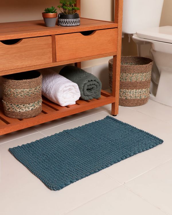 Tapete Nice Corttex Home Design 40cm x 60cm Felpudo Azul UN