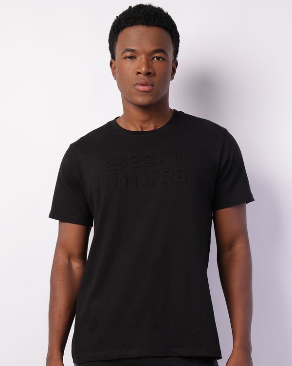 Camiseta Masculina Ecko Unltd Manga Curta Estampa Preta GG
