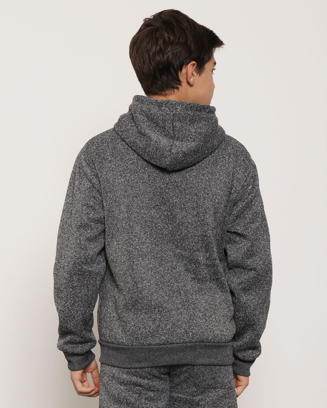 Blusão Moletom Juvenil Com Capuz Mescla-1751465448782