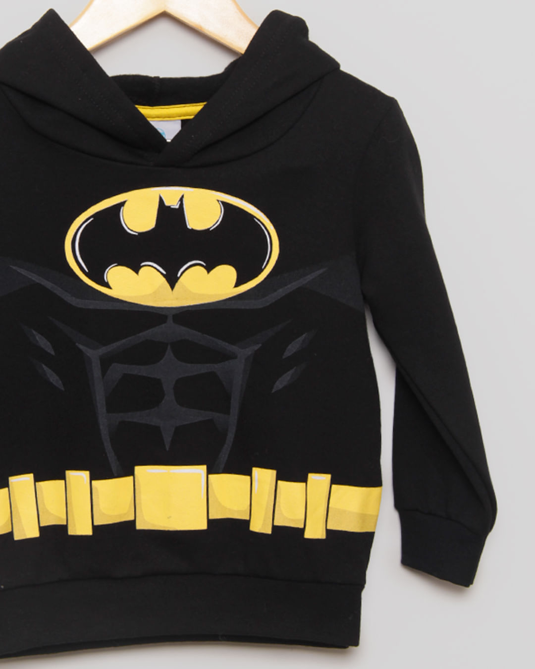 Blusão Moletom Bebê Batman Liga da Justiça Preto-1751466970783