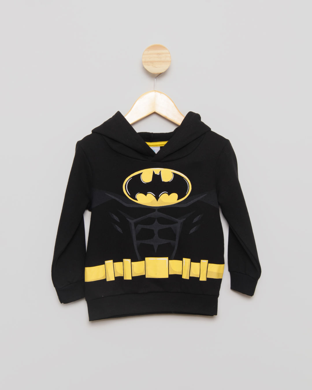 Blusão Moletom Bebê Batman Liga da Justiça Preto-1751466937909