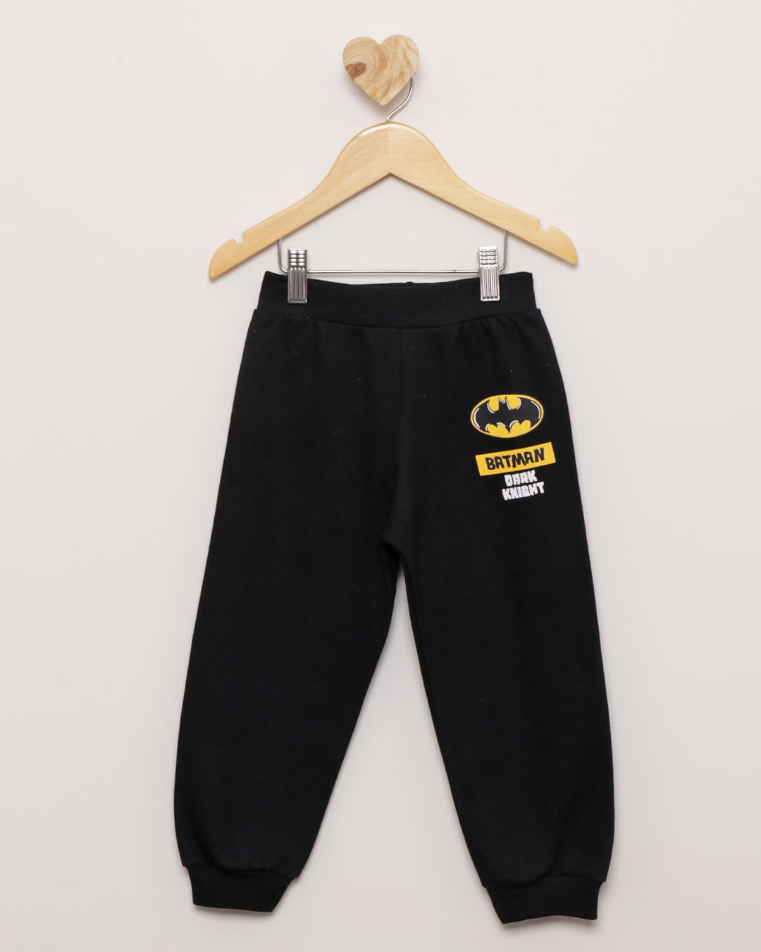 Calça de Moletom Bebê Estampa Batman Liga da Justiça Preto-1751467284804