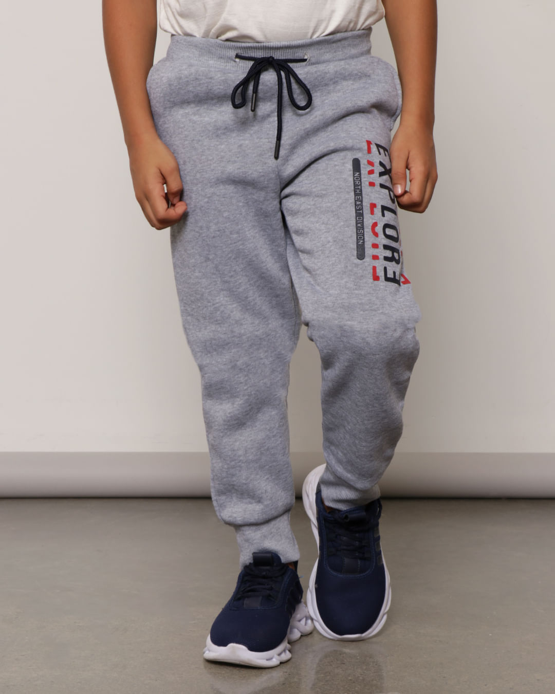 Calça Moletom Infantil Jogger Explore Cinza-1751467814712
