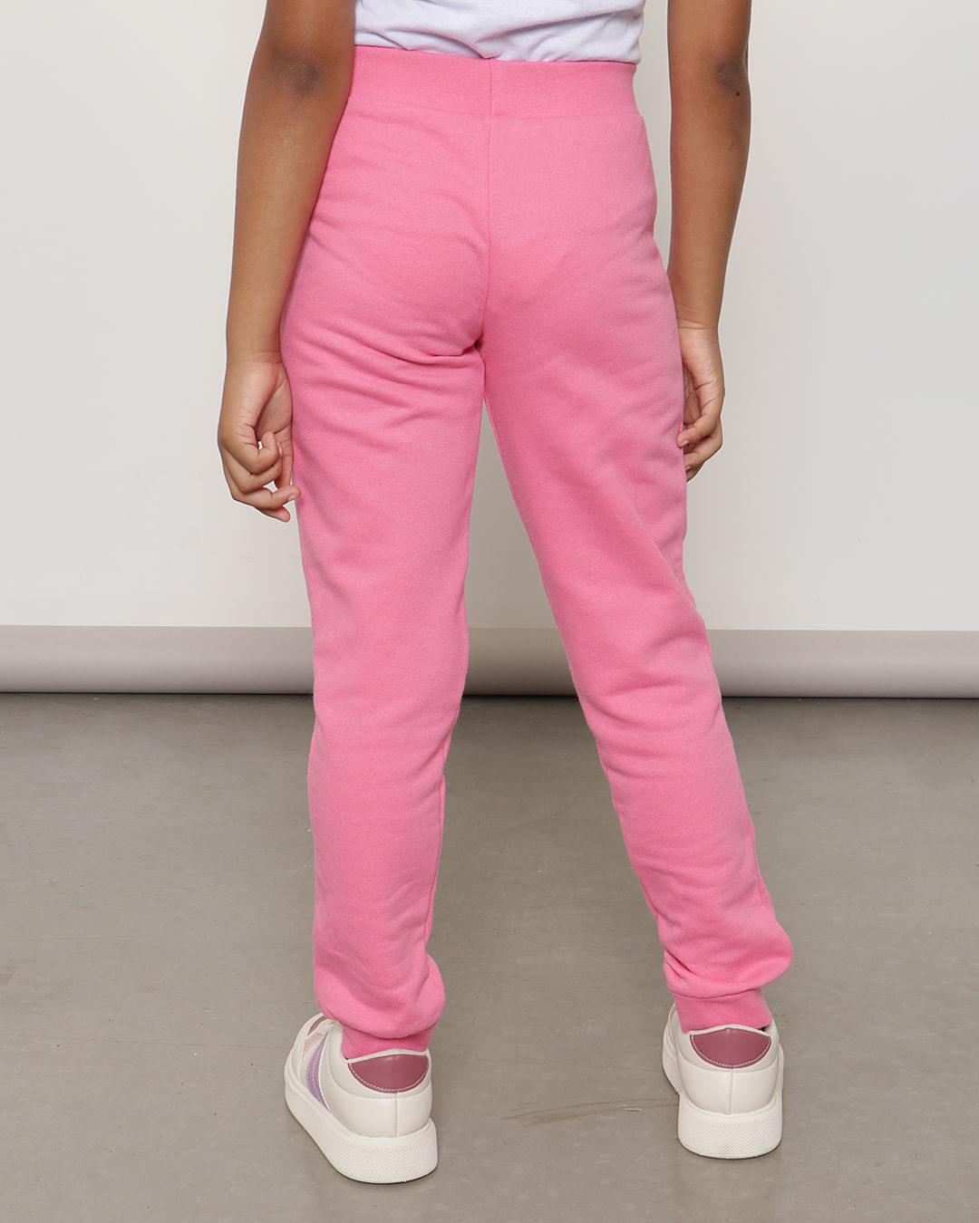 Calça Moletom Infantil Peluciada Jogger Disney Marie Rosa-1751468534134