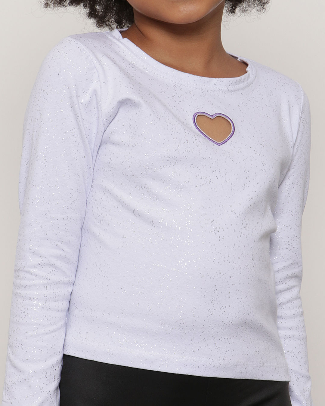 Blusa Infantil Manga Longa Bordado Vazado Branca-1751469152334