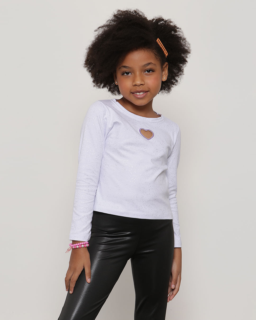 Blusa Infantil Manga Longa Bordado Vazado Branca-1751469131669