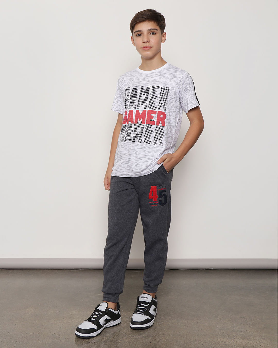 Camiseta Juvenil Rajado Estampa Gamer Branca-1751469451439