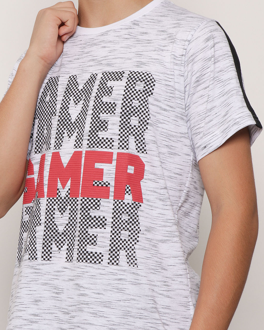 Camiseta Juvenil Rajado Estampa Gamer Branca-1751469453735