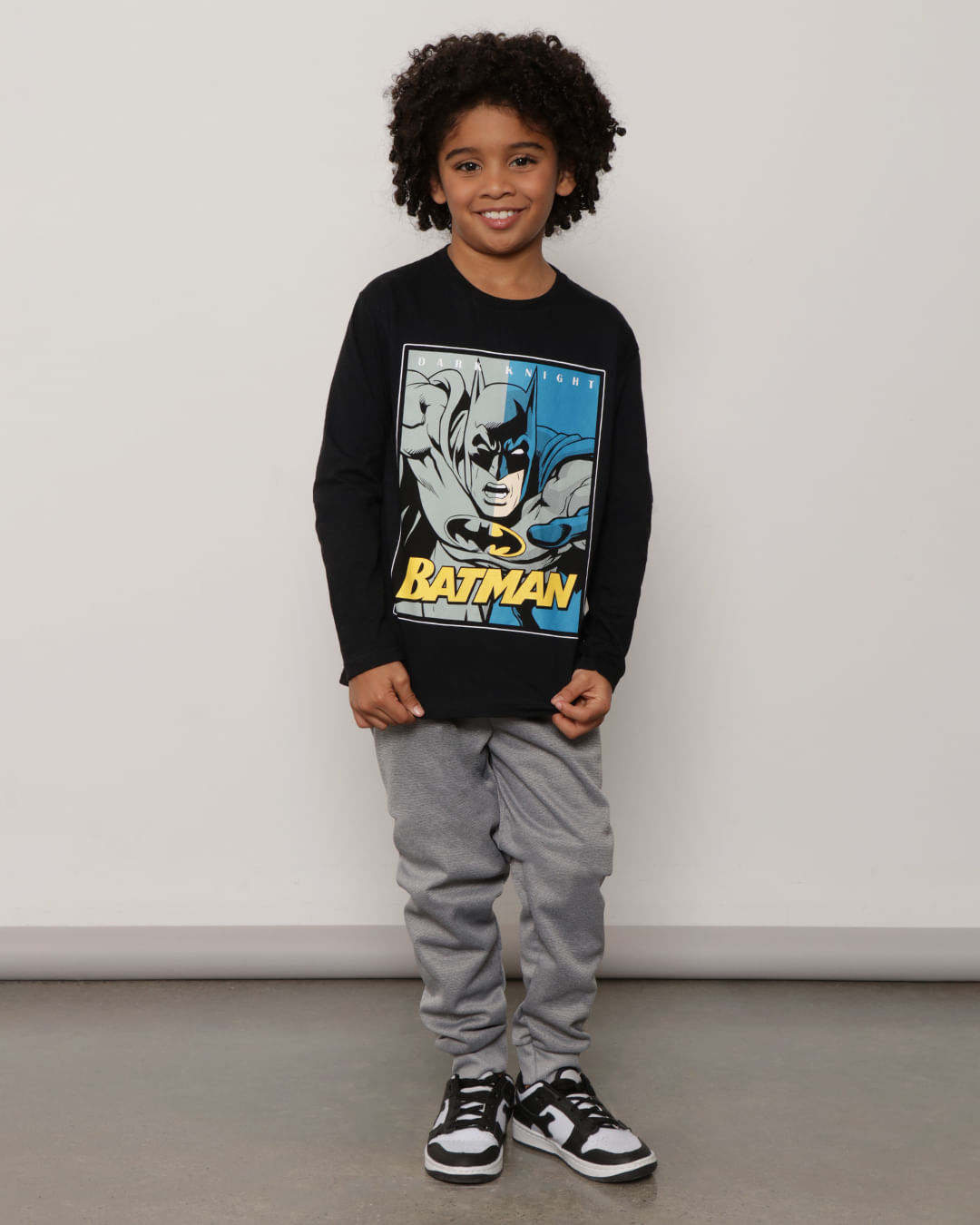 Calça Infantil Helanca Jogger Mesclada Cinza-1751469608778