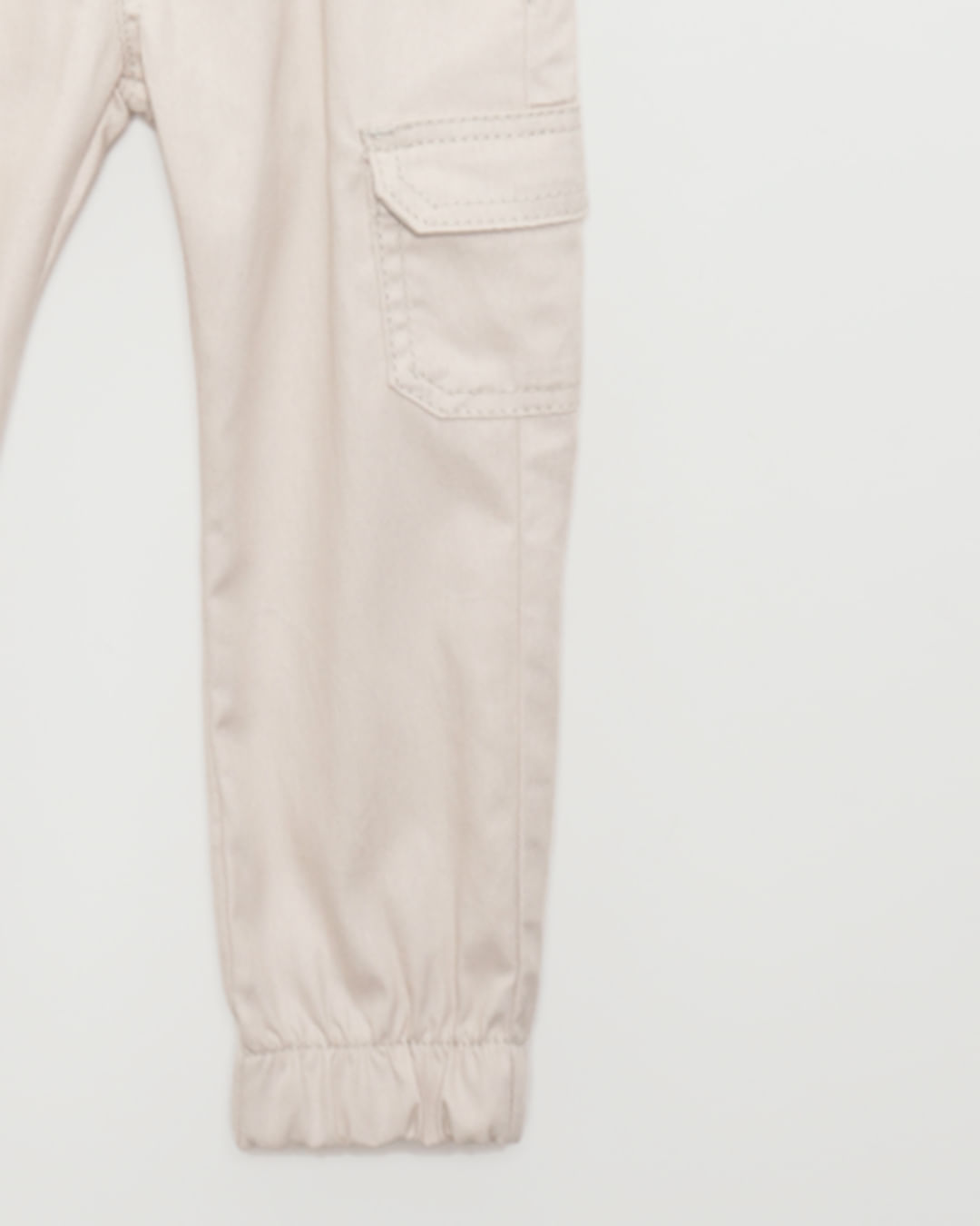 Calça Sarja Bebê Jogger Cargo Bege Claro-1751470872589