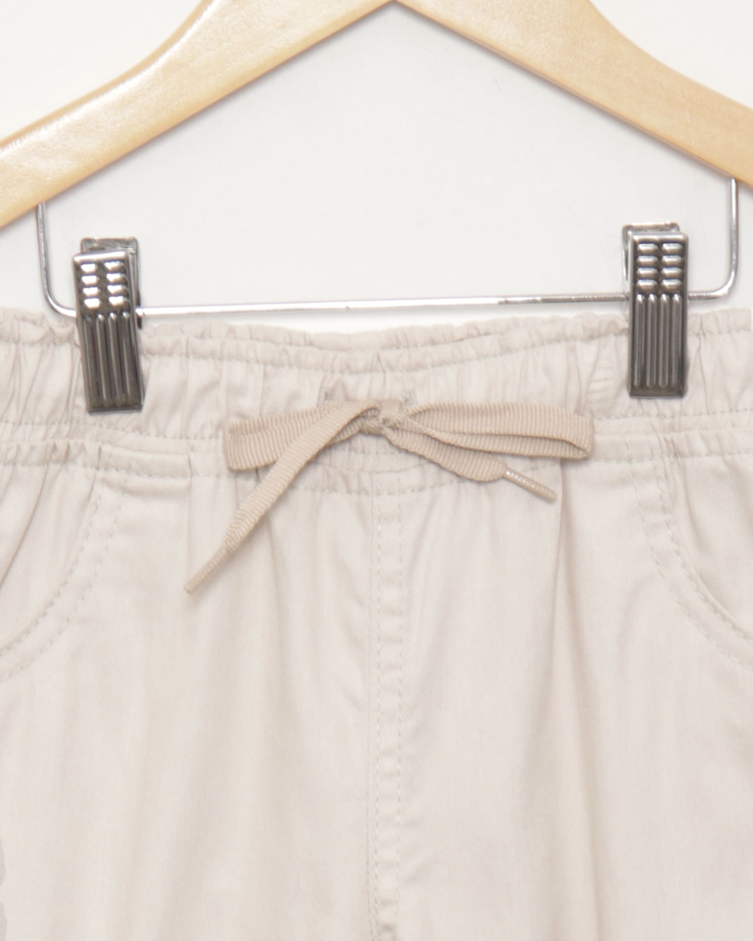 Calça Sarja Bebê Jogger Cargo Bege Claro-1751470873300