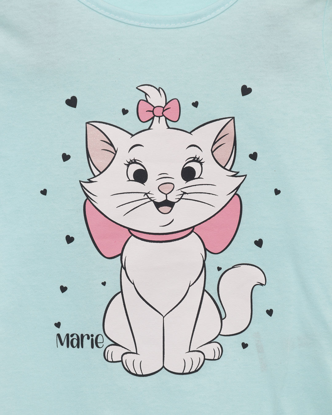 Blusa Bebê Manga Longa Estampa Marie Disney Verde Claro-1751471967780