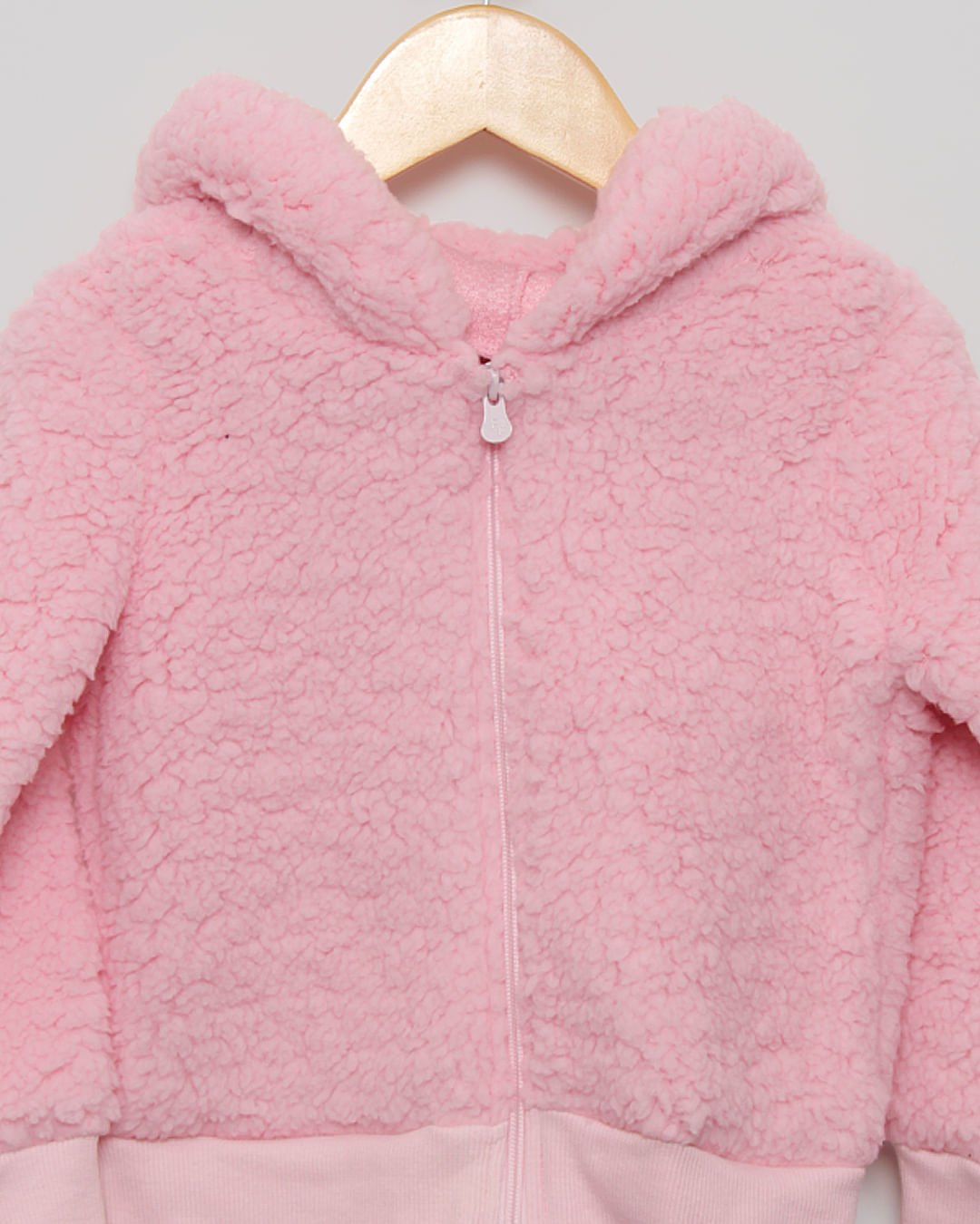 Jaqueta Bebê Sherpa Capuz Interativo Rosa-1751902219714