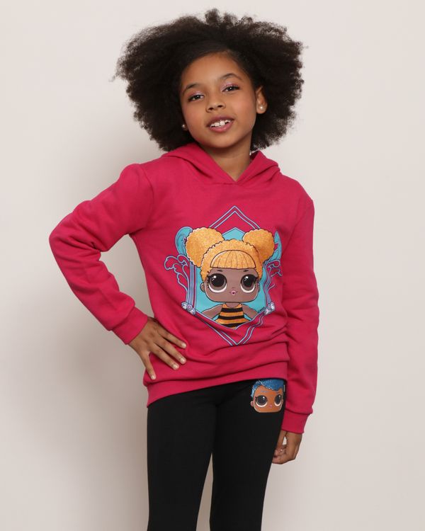 Blusão Infantil Moletom Estampa LOL Surprise Rosa 12