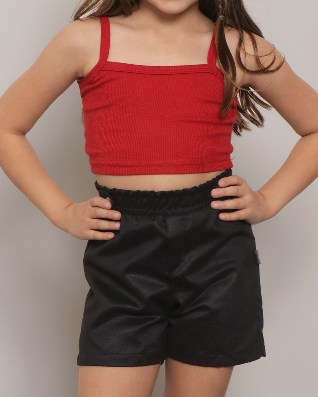 Regata Infantil Cropped Canelada Vermelha-1751921182756