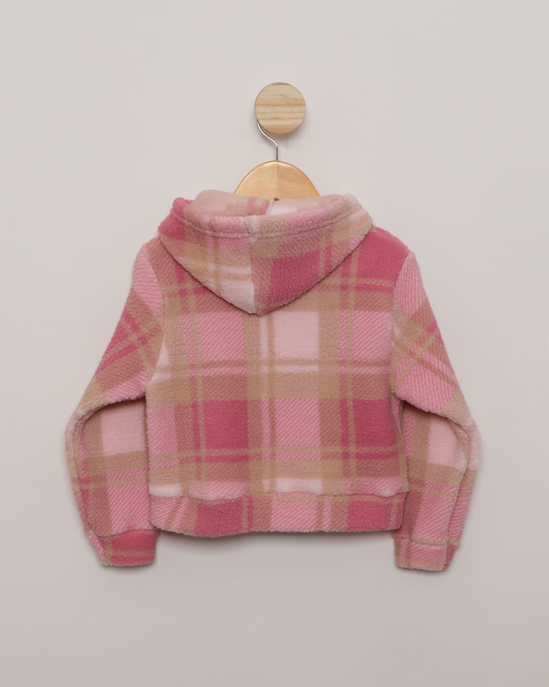 Jaqueta Bebê Sherpa Xadrez Rosa-1751975539992