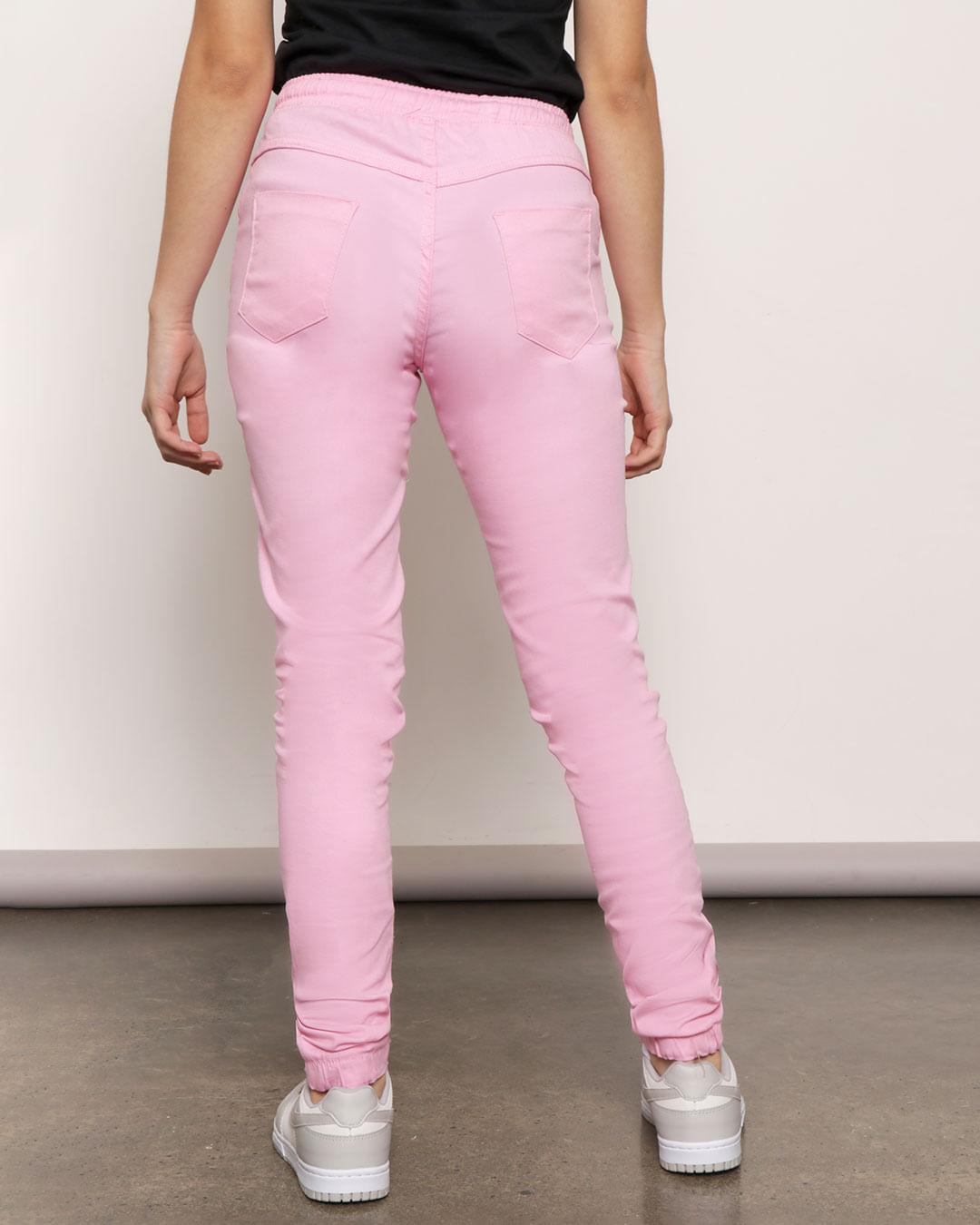 Calça Sarja Juvenil Jogger Bolso Rosa-1751975902872