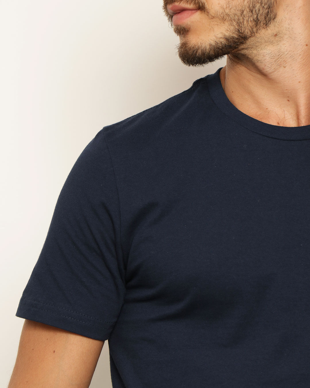 Camiseta Masculina Manga Curta Basica Marinho-1751976611291