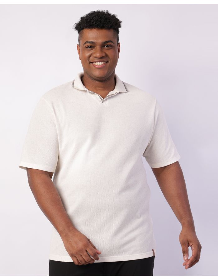 Polo-Tp300011-Textura-Off-Plus---Off-White