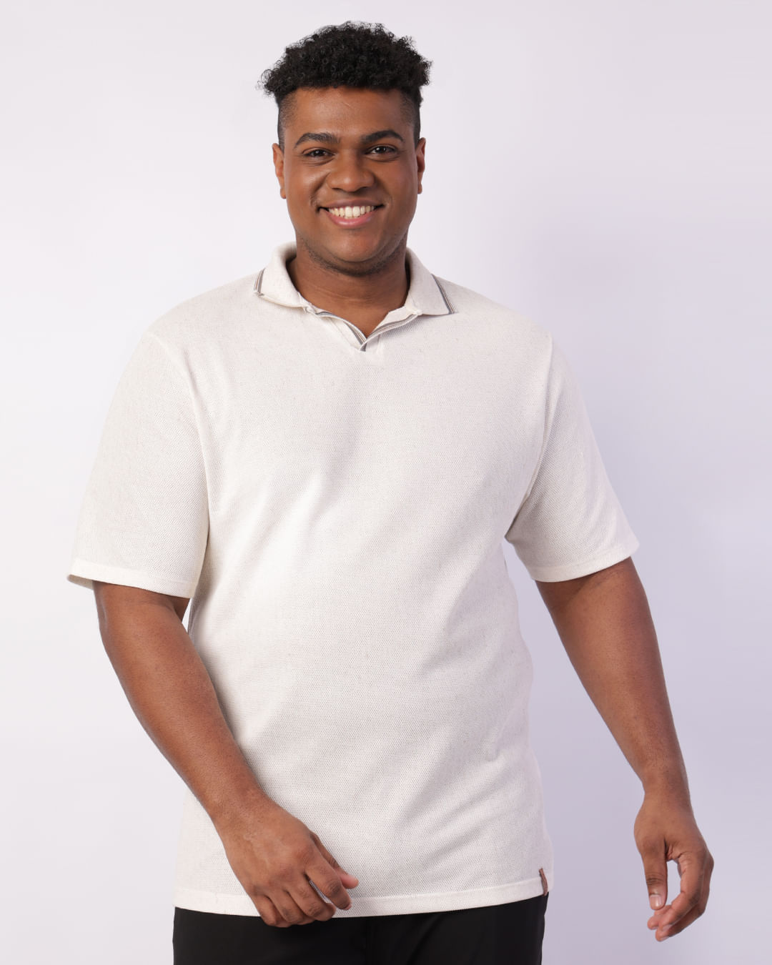 Polo-Tp300011-Textura-Off-Plus---Off-White