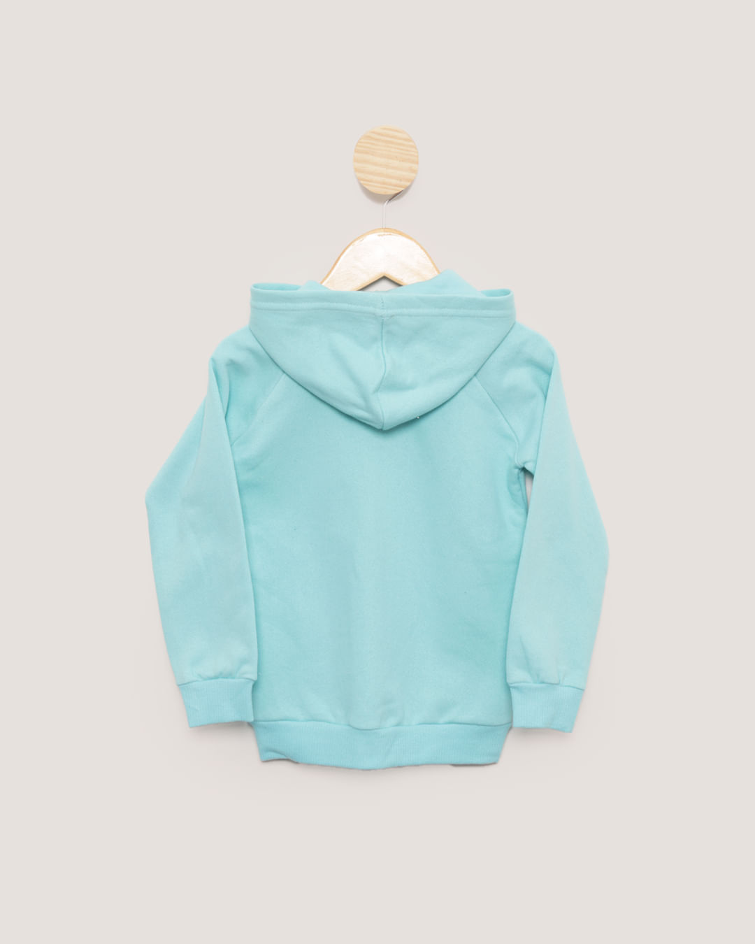 Casaco Moletom Com Capuz Bebê  Zíper Azul Claro-1752679908279