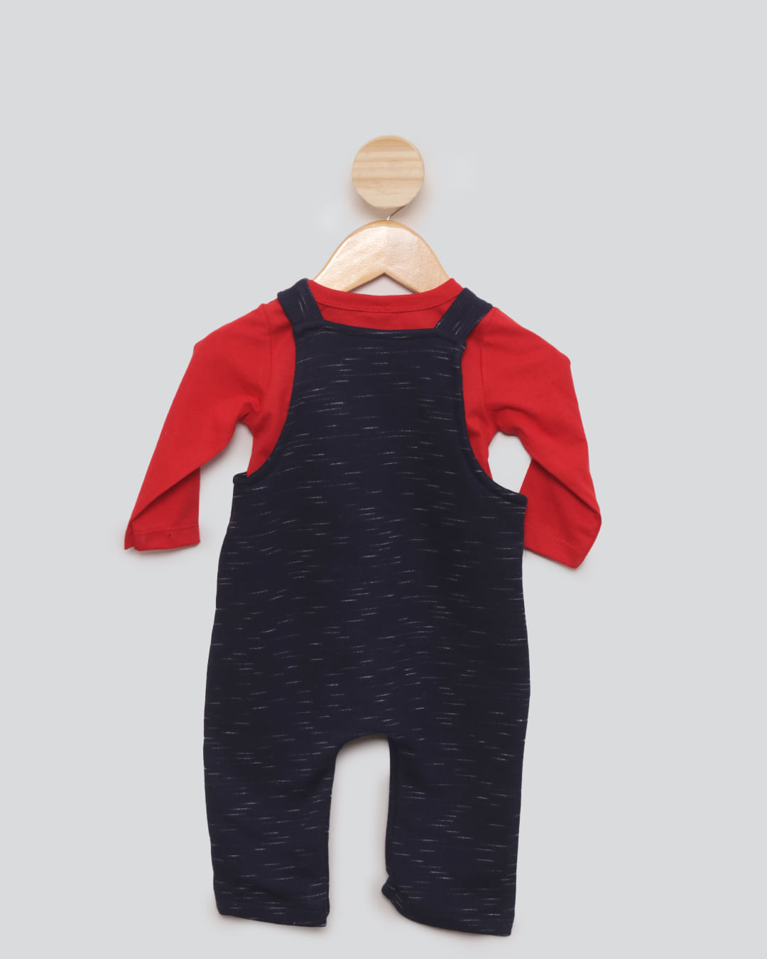 Conjunto Jardineira Bebê Estampa Mickey Disney Marinho-1752680634445