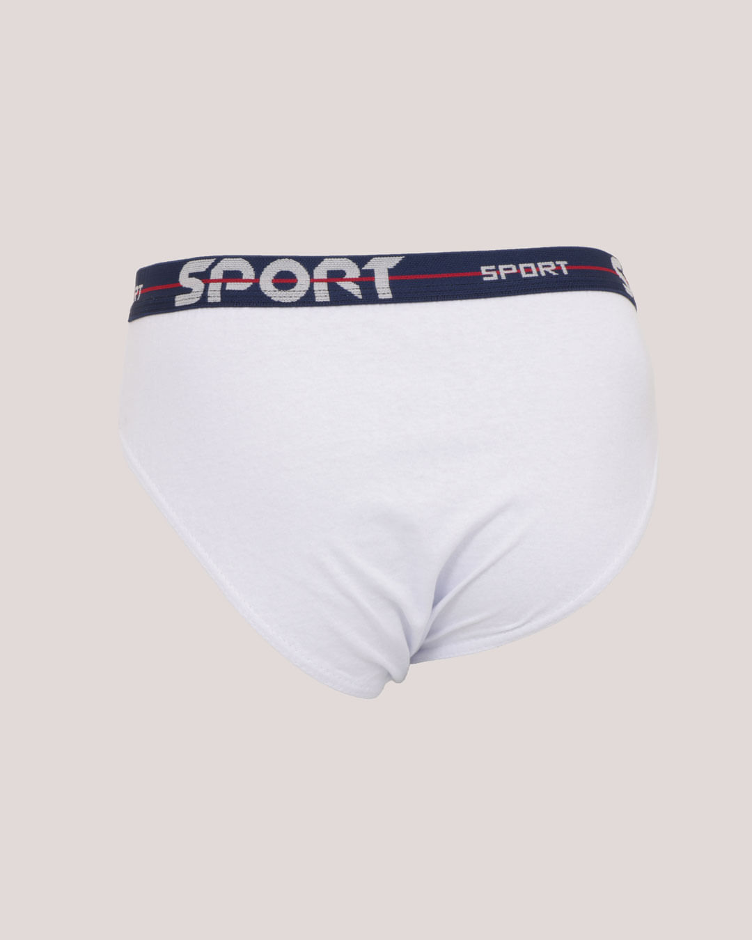 Cueca Slip Masculina Algodão com Estampa Sortida Branca-1753713094478
