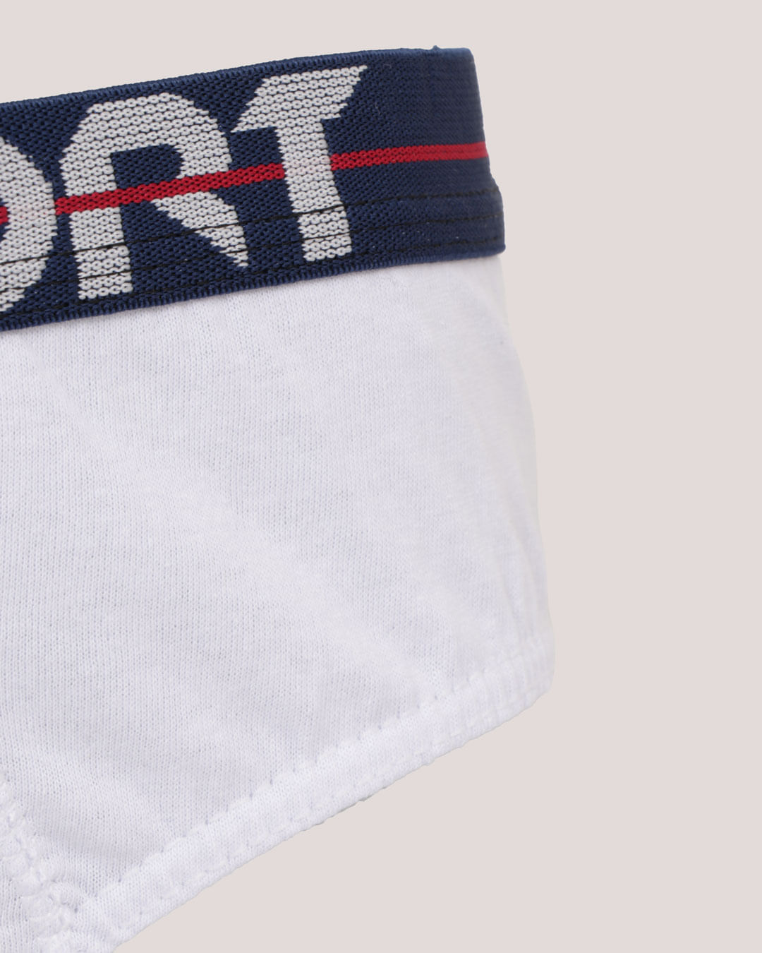 Cueca Slip Masculina Algodão com Estampa Sortida Branca-1753713100504