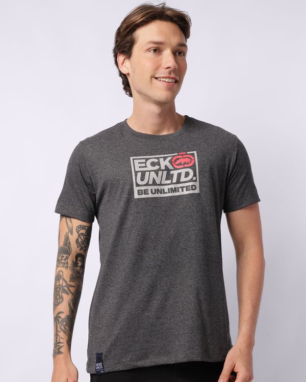 Camiseta Masculina Ecko Unltd com Estampa Manga Curta Cinza M