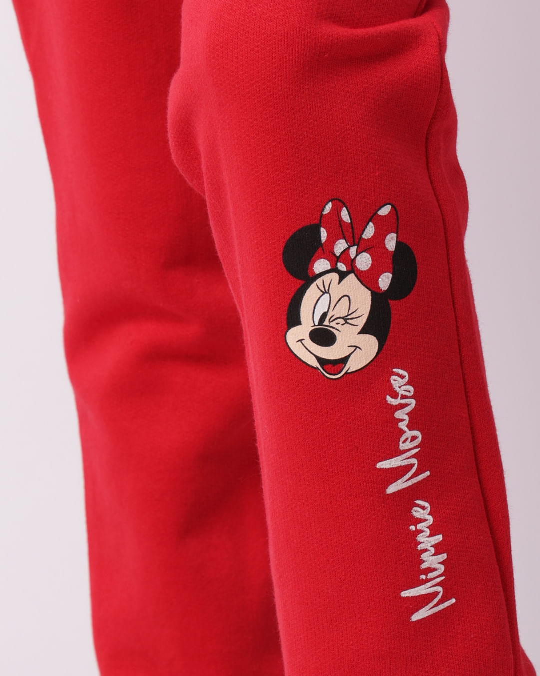 TROCAR FOTO - Calça Infantil Moletom Minnie Mouse Disney Vermelha-1754076317673
