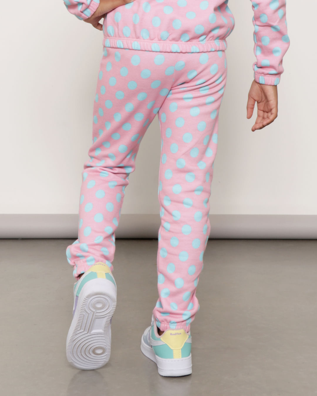 Calça Moletom Infantil Estampa Stitch Disney Poá Rosa-1754076543136