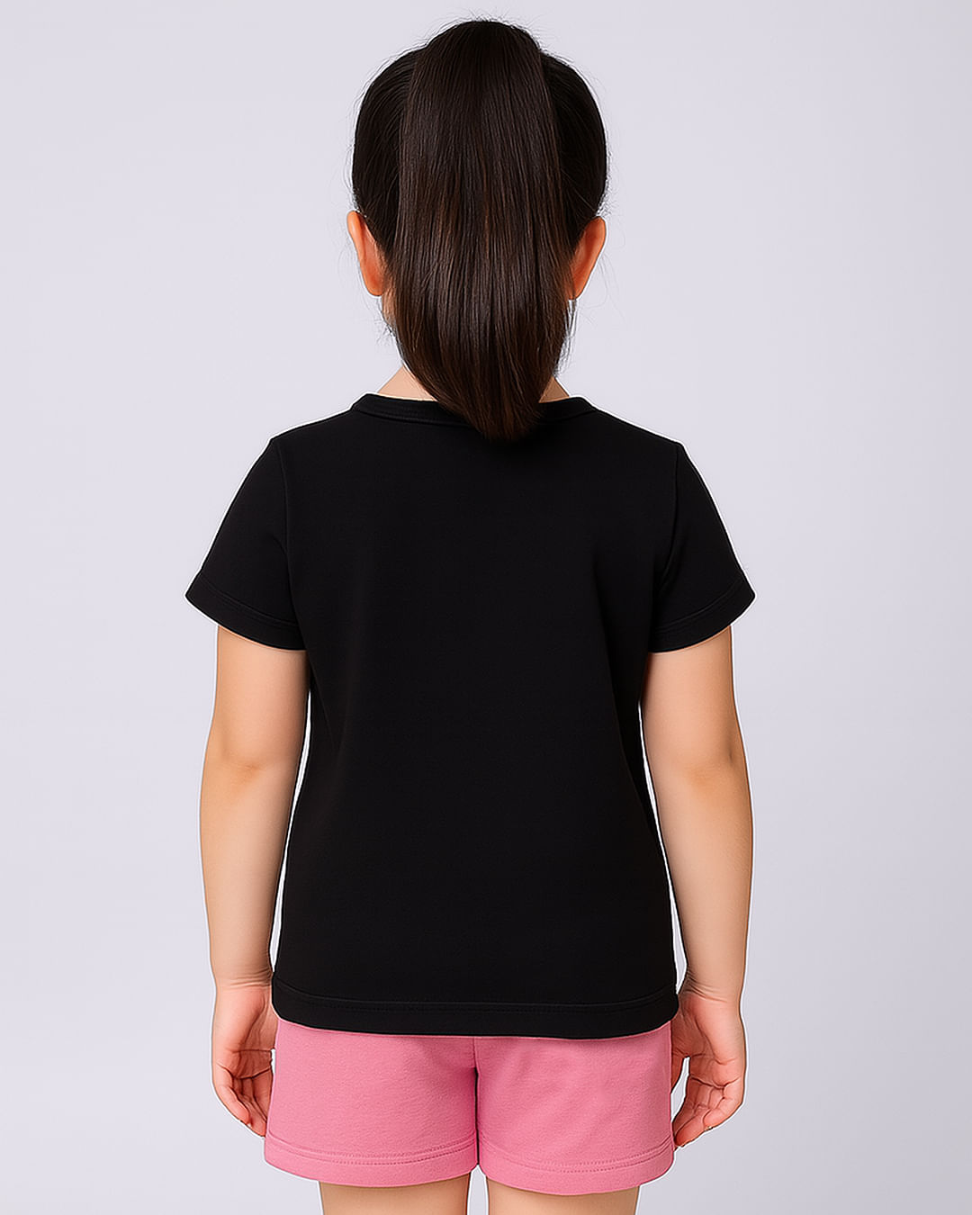 Conjunto Infantil Curto Estampa Unicórnio Preto-1754077133681