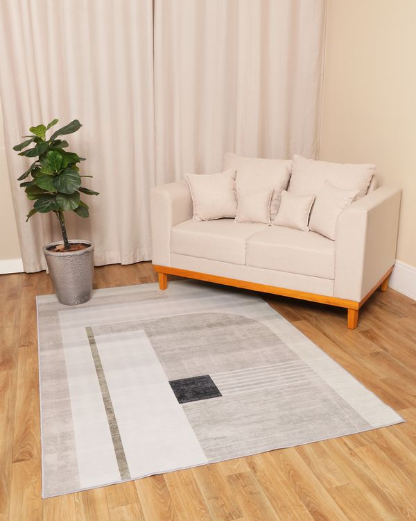 Tapete Crystal Velvet Camesa 140cm x 200cm Estampado Cinza UN
