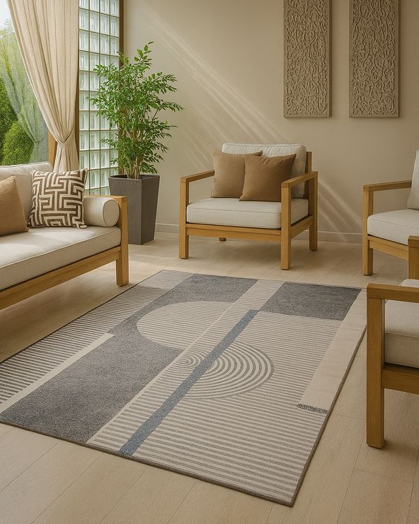 Tapete Crystal Velvet Camesa 140cm x 200cm Estampado Cinza UN