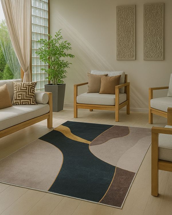 Tapete Crystal Velvet Camesa 140cm x 200cm Estampado Cinza UN