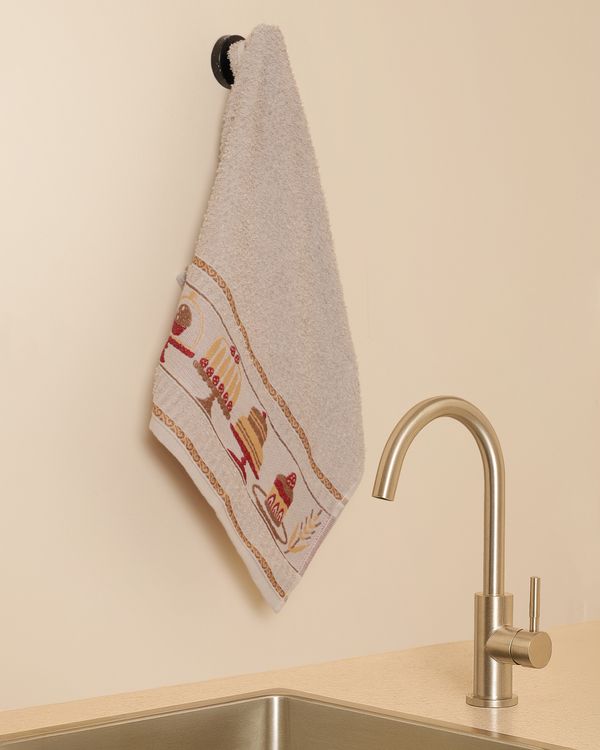 Pano de Copa 46cm x 70cm Jacquard Gourmet Cinza UN