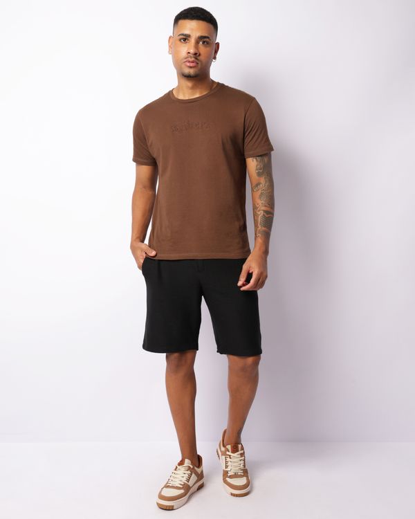 Bermuda Masculina Reta Texturizada Com Cordão Preta P